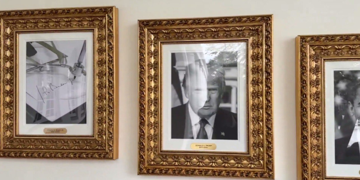 Թրամփը Բայդենի դիմանկարը փոխարինել է նրա ստորագրության լուսանկարով