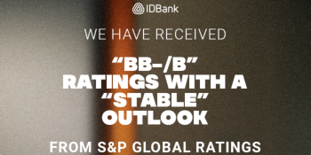 S&P Global Ratings has assigned IDBank CJSC a long-term rating of “BB-” and a short-term rating of “B” with a “stable” prospect.