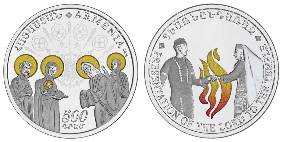 ԿԲ-ն շրջանառության մեջ է դնում «Տեառնընդառաջ» և «Մխիթար Սեբաստացու ծննդյան 350-ամյակ» հուշադրամները