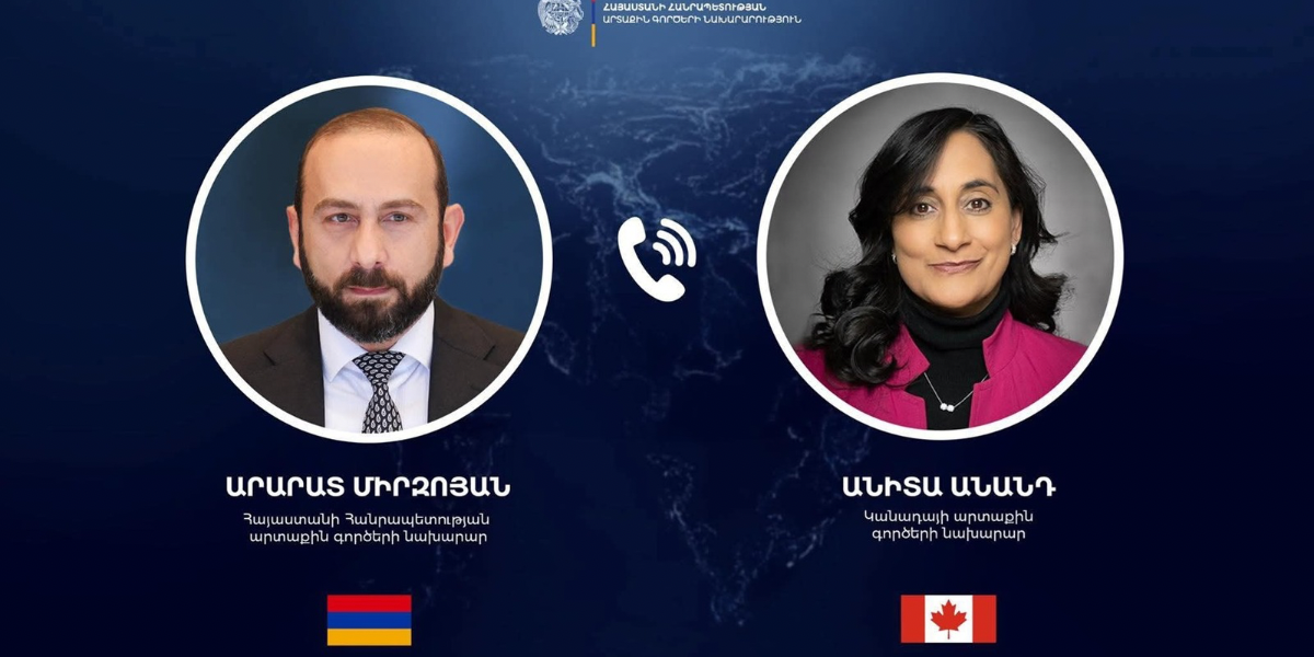 Արարատ Միրզոյանը և Կանադայի ԱԳ նախարարը քննարկել են Մերձավոր Արևելքում ստեղծված իրավիճակը