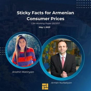 Կենտրոնական բանկը շարունակում է իր աշխատակիցների հետազոտական նյութերի հրապարակումը: